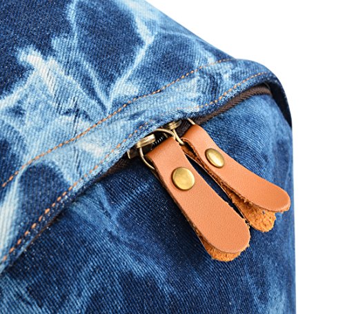 Gezu Canvas Rucksack Herren oder Damen Vintage Schulrucksack UniTasche Laptop Rucksack 15 6 Zoll Laptop GZ320  Dunkel Blau 