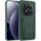 CepLab Xiaomi Redmi Note 15 Pro 5G Kılıf Kartlık B&ouml;lmeli Darbelere Karşı Koruyucu Silikon Kapak Koyu Yeşil