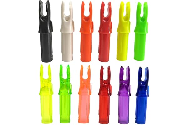 MILAEM 50pcs tir à l'arc Encoches de Flèche insérer flèche nocks en Plastique flèche queues pour ID 6.2mm flèche Arbre