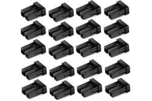FIBAY SFP SFP+ Ethernet Dust Cover Fiber Optic Port Plug Cover Caps for LC Duplex Port, Black Silicone, 20pcs