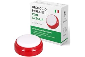 TOP LIFE Orologio parlante Voce Italiana per Anziani, Malati di Alzheimer, Ipovedenti o Non vedenti - Idea Regalo per Nonni e Genitori - Sveglia Senior