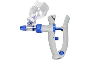 SOLBUM Siringa Veterinaria da 5 Ml, Pistola per Iniettore Continua Regolabile con Flacone di Vaccino, Automatica a Ricarica per Bestiame Bovino Pollo Ovino