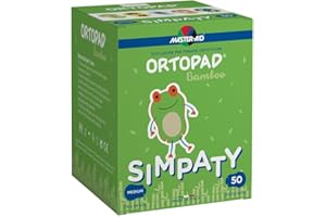 MASTER AID Ortopad Simpaty Medium - Cerotti Colorati Oculari per Bambini - Cerotto Occlusore Occhio Bambini per il Trattamento di Occhio Pigro e Strabismo - 1 Confezione da 50 Pezzi - 7,6 x 5,4 cm