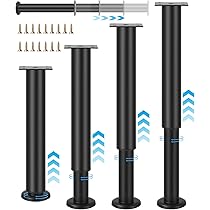 Piedini Regolabili Per Mobili - 2 Pezzi, Altezza 25-42 Cm, Con Gommini Antiscivolo, Bianchi, Ideali Per Letti E Divani - Foto 7
