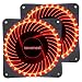 Produktbild Novonest Gehäuselüfter 120-LED Quiet Edition 120mm High Airflow rot LED Lüfter,33LED ,2 Stueck pro Packung