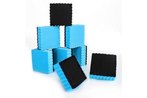 DAFUHAO 8 pieces whiteboard eraser, small sponge, black felt, blue square wiper, cleaner eraser for flipchart bulletin boards