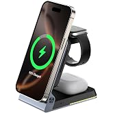 Bix BXMW5 3&rsquo;&uuml; 1 in 15W Foldable Magnetic Wireless Charger for Smartphone TWS Headset and Smartwatch