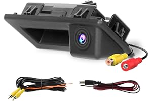 Inefala Cámara Visión Trasera AHD & CVBS para Volkswagen VW Golf Passat Skoda Touran Tiguan Sharan Audi A4L/A3/S3/Q7 con HD Visión Nocturna + 6M Cable
