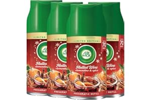 AIRWICK Air Wick Essential Oils Freshmatic Autospray Mulled Wine Scent, 4 Refills X 250 ml