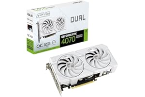 ‎ASUS ASUS Dual GeForce RTX 4070 SUPER EVO White OC Edition 12GB GDDR6X Gaming Grafikkarte (Nvidia RTX4070 SUPER DLSS 3, PCIe 4.0, 1x HDMI 2.1a, 3X DisplayPort 1.4a, DUAL-RTX4070S-O12G-EVO) + Indiana Jones