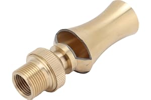 Mässing is torn cederträ vatten fontän munstycke sprayhuvud flexibel dammsprinkler (6 minuter 25 mm inre och yttre tänder)