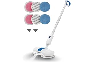 AlfaBot S1 Mocio Lavapavimenti senza fili, Scopa Lavapavimenti a Spruzzo, lava pavimenti casa Batteria Rimovibile e Ricaricabile,Circa 60 min Autonomia