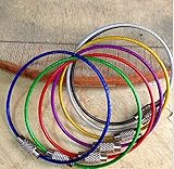 Alambre y cable de 2,0 mm de grosor, resistente y duradero, diámetro del orificio: 5,08 cm (el diámetro del hilo es de aproximadamente 3,2 mm).