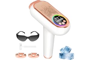 NICEWIN 3 In 1 Epilatore Luce Pulsata con Ghiaccio Funzione - 999,999 Luce Pulsata, depilatore corpo IPL con 9 Livelli di Energia, Epilatore Laser per Donna,Uomo,Viso, Ascelle, Braccia