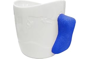 TWO STONES Taza de Escalada en Roca, Café para Escaladores - Regalo Seguro para Lavavajillas y Microondas (Blanco y Azul)