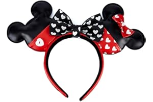 Loungefly x Disney Mickey Mouse and Minnie Mouse Valentines Ears Headband