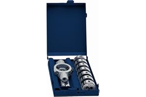 Eventus by Exact 70418 Schneideisensatz 8-teilig M3-M12 HSS mit Schneideisenhalter 25x9