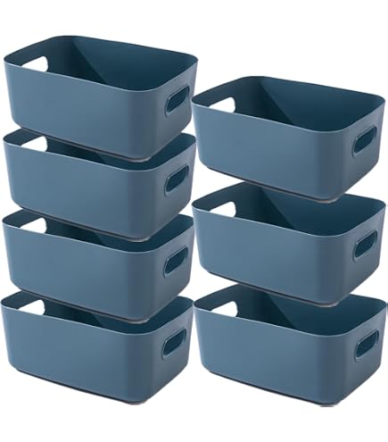12x Ordnungsboxen 6cm hoch WEIß 15x15x6cm 1L Schublade Kunststoff Bad Korb Küche, Haushalt & Wohnen