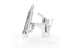 SANQUELL Legionellenfilter Wasserhahn Badewanne Tap | Medizintechnik | Langzeitschutz | für Bad & Küchen-Armatur | Chrom-Optik