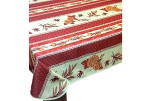 KGS Nappe Provençale Rectangle Anti-tâche 150 x 240 cm Tournesol Abeille Brique