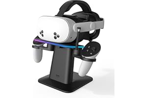 KIWI design Station de Charge pour Meta Quest 3S/Quest 3/Quest 2/Quest Pro Accessoires, Accréditées par Meta