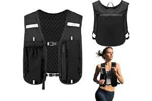 Running Vest for Women Men, Hydration Backpack with Leak Proof Water Bag Lightweight Running Backpack Adjustable Hydration Vest for Trail Marathon Race Jogging Cycling