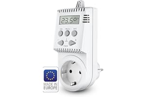 ‎ELEKTROBOCK ELEKTROBOCK TS05 Steckerthermostat - Einfach zu Bedienen - Elektrische Heizungen - Infrarotheizung und Heizlüfter - Einstellbarer Temperaturbereich mit Frostschutz
