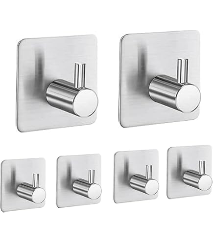 4smile Handdoekhouder zonder boren, set van 4 handdoekhaken, zwart
