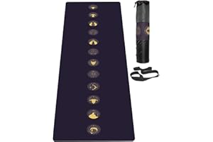 LaiEr Yoga Mat Non Slip Eco Friendly Exercise Mat with Carrying Strap, Thick Exercise & Workout Mat for Yoga, Pilates and Fitness(183CM*61CM*6MM)