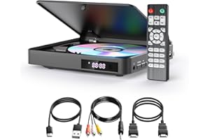 Arafuna Mini DVD Player HDMI, All Region DVD Player for TV with Remote Control, RCA HDMI Cable, Breakpoint Memory Support USB