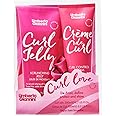Umberto Giannini Curl Love Gift Set, Limited-Edition Christmas Set for Defined, Bouncy Waves, Curls and Coils – Curl Jelly​ (200ml), Crème de Curl​ (150ml) & Pink XXL Scrunchie