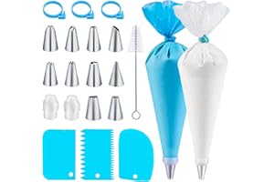 GICCTYBLE Sac a Poche 40 Pezzi, Saccapoche, Sac a Poche Riutilizzabile, Sacca a Poche per Dolci, Sac a Poche Professionali, per Decorare Dolci, Torte, Biscotti e Cupcake