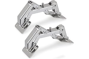 RHINOCEROSDANCE Charniere Porte Placard Charnières de Portes Charnières Pour Placards 170 Degrés, Charniere Invisible Armoire de Cuisine, Charnière de Porte à Grand Angle Lot de 2, Avec Amortissement Tampon