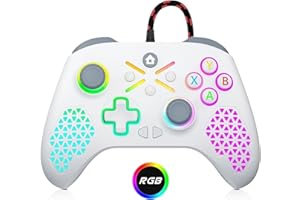 Gamrombo Wired Controller for X-box One, X-box Series X|S & PC Windows RGB Light Gamepad with Hall Effect Joysticks/Dual Vibration/3.5mm Audio Jack/Programming/Turbo Macro Function, Need to Upgrade