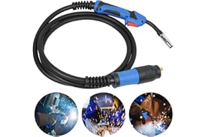 HJZ MIG MAG Schweißbrenner MB 15AK Schutzgas Schlauchpaket Euro Zentralanschluss Schweissgeräte Gasgekühlt Leicht Flexibel Kopf Hochwertig Schweißkabel (3 Meter)