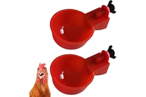 AMESOR Tazze Per Abbeveratoi Di Pollo, Abbeveratoio Automatico Per Pollame, Abbeveratoio Per Galline, Abbeveratoi Automatici Per Polli, Bevitore Automatico Per Galline, Per Uccelli, Pollame, Piccioni, Anatre