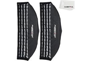 AMBITFUL 2PCS FW22X90 22x90 90cm 9"x35" Beehive Honeycomb Grid Strip Softbox Bowens Mount per Studio Flash