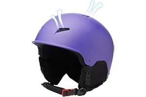 jamgeery Elmetto da snowboard, cappello di sicurezza per lo sci,Casco da snowboard regolabile ammortizzante - Cappello di sicurezza traspirante con clip per occhiali per gli sport sulla neve quando fa