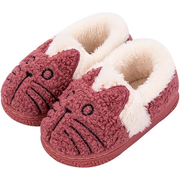 Vuncio Pantoufle Chaud Enfant Fille Hiver Fermée Mignon
