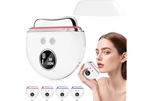 EMS Gua Sha, KIMTAR Gesichtsmassagegerät Guasha Elektrisch LED Blau, Lila & Rotlicht Therapie, Wärme Massagegerät Gesicht 9 Intensitätsstufen Face Massager Facelift Anti Aging Schwellungsreduzierung