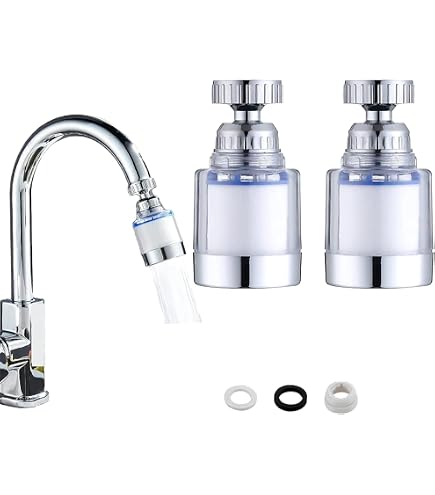 Set Da 3 Cartucce Filtro Rubinetto A 6 Strati Con Carbone Attivo – Adatto Per Rubinetti Da 1/2” A 3/4”, Riduce Cloro E Metalli Pesanti
