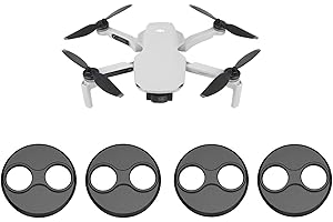 CERFFOOL Lot de 4 Capuchons de Protection de Moteur pour DJI Mini 4 Pro/Mini 3 Pro/Mini 3/SE/1 Alliage d'aluminium Étanche Couvercle Moteur Housse de Protection Anti-Rayures Anti-poussière (Noir)