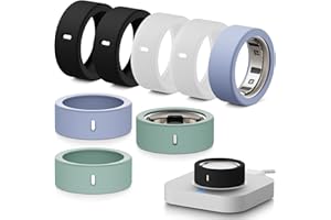 Hexasider Smart Lot de 8 étuis de protection en silicone pour anneau Oura Gen 3/4 et bague ultra humaine (taille S pour 4/5/6/7)