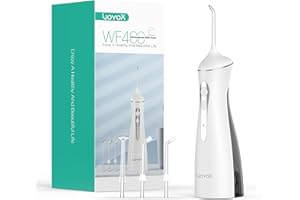 VOYOR-HEALTH Elektrisch Munddusche, Leistungsstarker Interdentalreiniger mit 3 Modi, Abnehmbarer Wassertank 250 ML, Kabellos Tragbar, IPX7 wasserdicht, Verwendung unter der Dusche WF400, Grau