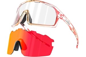 SCVCN Gafas de Ciclismo Fotocromáticas Hombre Mujer Gafas de Sol Deportivas Transparentes Montaña MTB Bicicleta Running Golf