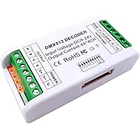 RGBW 4 Kanal DMX Decoder,Mini16A RGB RGBW LED Strip Controller DMX 512 Decoder Dimmer Treiber für RGBW RGB LED Strip Modul DC
