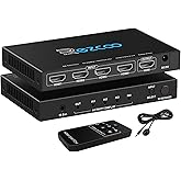 4K 120Hz HDMI 2.1 Switch 4x1 Audio Extractor VRR ALLM HDCP2.3 ARC HDR10+ CEC Optical SPDIF Optical and 3.5mm AUX Audio out,HD