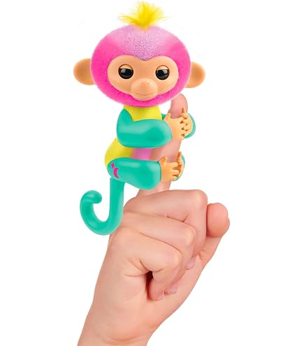 Fingerlings Snuggle Tails - Singe Violet Interactif Coco Avec Queue Moelleuse, Neuf