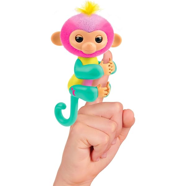 Fingerlings Snuggle Tails - Licorne Rose Interactive (Evie), avec Queue Moelleuse, Mini Bestie (Isla), Brosse et Autocollants