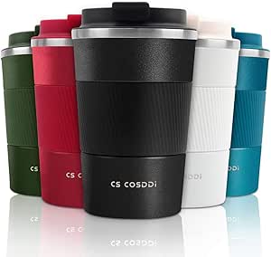 Tasse De Voyage Isolante 450 Ml Avec Couvercle - Récupérateur De Gobelet écologique Et Réutilisable